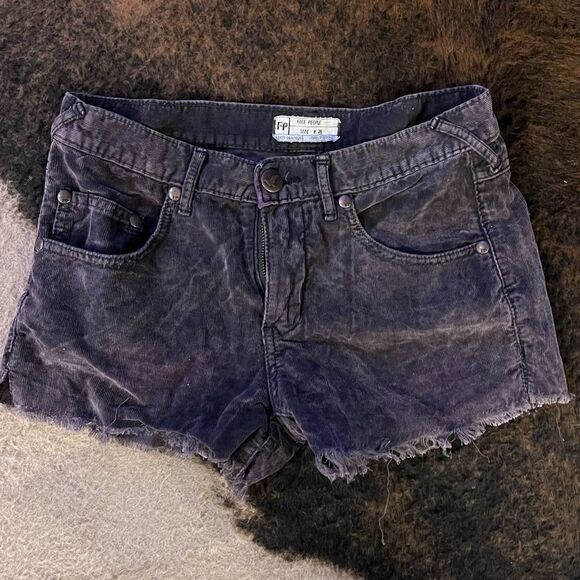 Free People Brown Corduroy Shorts - Size 26 - Like New - Picture 1 of 3